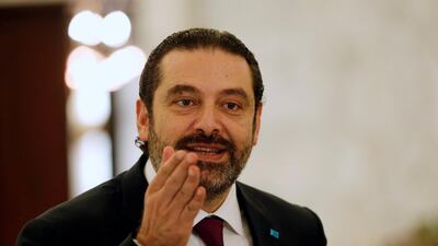 Lebanese Prime Minister-designate Saad Al Hariri at the presidential palace in Baabda, Lebanon. Mohamed Azakir / Reuters