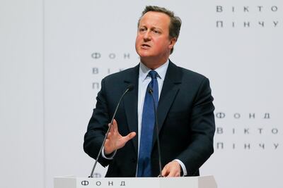 Britain's former Prime Minister David Cameron. AP