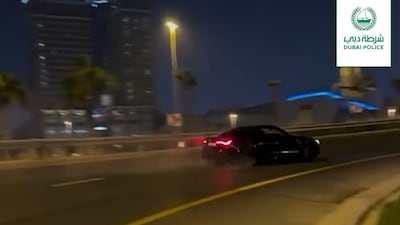 The driver was filmed carrying out reckless manoeuvres in a rented vehicle. Photo: Dubai Police