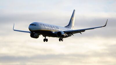 The Ryanair flight was due to land at Luton Airport but landed at London Stansted instead. Aidan Crawley / EPA