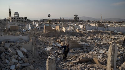 The cost of rebuilding Syria could run into hundreds of billions of dollars. AP