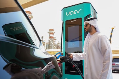 UAEV, a new initiative announced at the Electric Vehicle Innovation Summit, seeks to accelerate the UAE's transition to EVs by creating a robust and accessible charging infrastructure. Photo: UAEV