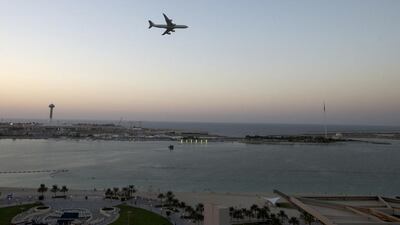 The airline held a special function on the breakwater which included traditional Emirati music, a Dhow sailboat parade, a live band and a firework finale. Christopher Pike / The National