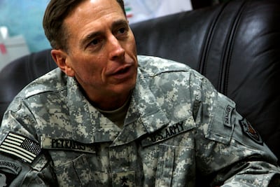 Gen David Petraeus in Iraq. Warrick Page / The National