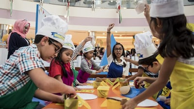 The food was fake but the lessons on healthy eating packed a punch with kids and parents alike at a Dora’s Kitchen Mission workshop in Marina Mall on December 9, 2016. Vidhyaa for The National