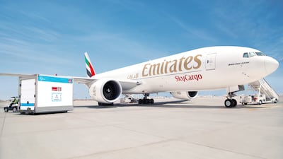 Emirates has reinstated its cargo hub at DWC for dedicated freighter aircraft operations. Photo: Emirates