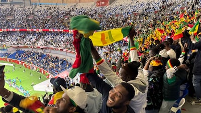 Fans at the Grand Stade de Tanger. Andy Mitten for The National