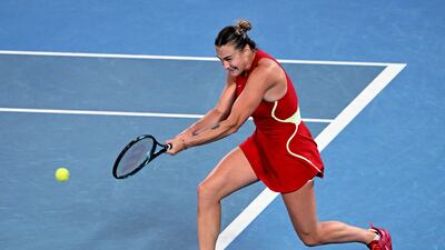 Belarusian Aryna Sabalenka in action on her way to a second major title. Reuters