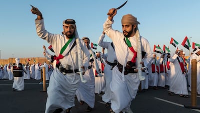 Emiratis from 120 tribes gather for the Union Parade at the Sheikh Zayed Festival in Al Wathba, Abu Dhabi. All photos by Antonie Robertson / The National