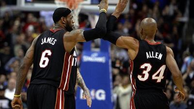 LeBron James hit the winning shot for Miami on Wednesday night. Michael Nelson Corbis / EPA