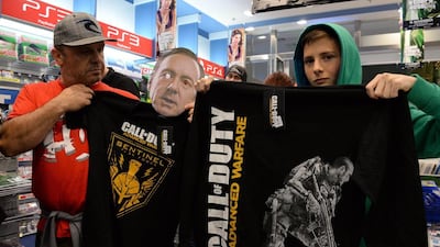 The latest Call of Duty videogame features a Machiavellian villain played by Kevin Spacey. Saeed Khan / AFP