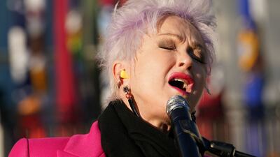 Lauper sang True Colours. Reuters