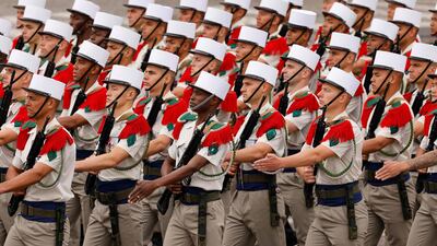 Soldiers of the First Foreign Cavalry Regiment.