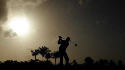 Arjun Atwal of India plays his shot from the first tee during the first round of the Puerto Rico Open at Coco Beach Golf and Country Club on Thursday, February 20. AFP