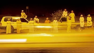 Cars are close to the typical Emirati’s heart, as this group parked in the dunes in Ajman show.