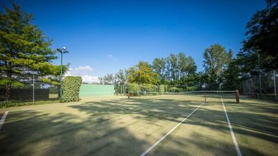 The tennis courts. Courtesy Chateau De Tourreau