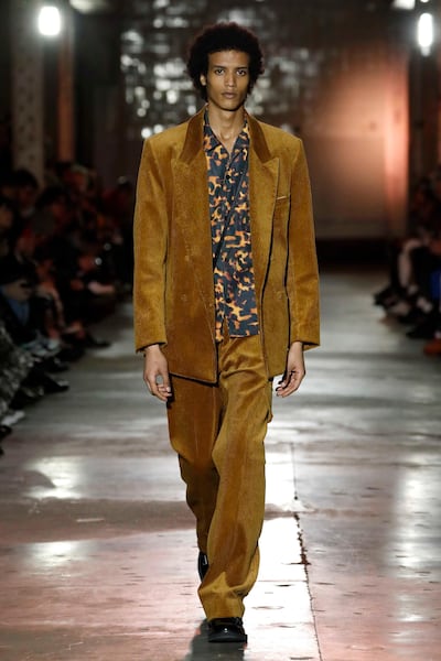 Qasimi's autumn / winter 2020 collection retained the warm earthy colours of the desert. Courtesy Qasimi