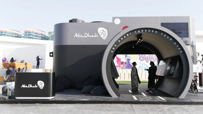 The Abu Dhabi Tourism booth.