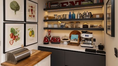 They created a new kitchen where the TV room once was