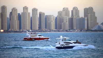 Jumeirah Beach Residence apartments: Q3 down 1%. Studio - Dh75-90,000. 1BR - Dh90-140,000. 2BR - Dh125-200,000. 3BR - Dh160-240,000. Q3 2013-Q3 2014 up 34%. Sarah Dea / The National