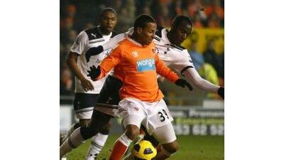 Blackpool's DJ Campbell, front, has been relegated twice in his career and warned his teammates of the painful consequences.