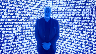 Artist Mohamed Kazem at the Art Dubai 2025 preview. Antonie Robertson/The National