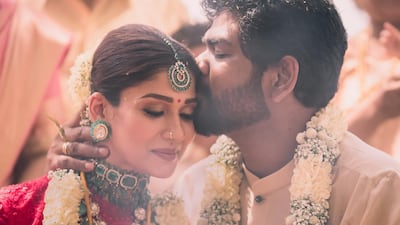 Nayanthara and Vignesh Shivan on their wedding day. Vignesh Shivan / Instagram