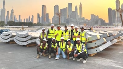 About 25,000 tonnes of precast concrete will be used in the initial phase of the Dh2 billion tunnel project. Photo: Boring Company / X