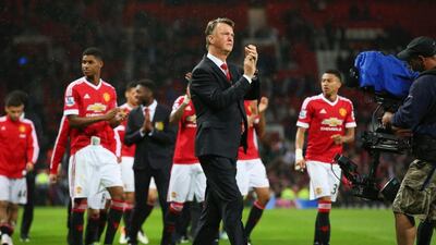 Louis van Gaal praised his team and the supporters after Manchester United beat Bournemouth on Tuesday night. Alex Livesey / Getty Images