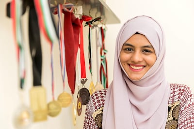 Dubai, United Arab Emirates, August 08, 2017: Saima Khan, a 19 year old Indian citizen, is the first youth ambassador to the UN from the UAE, she set up a company called Step Up Dubai to help address global poverty and she is part of the Good Deeds book on Tuesday, Aug. 08, 2017 in Dubai. Chris Whiteoak The National