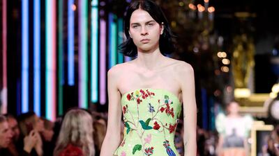 Schiaparelli's 2019 Spring-Summer Haute Couture collection fashion show in Paris, on January 21, 2019. AFP