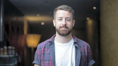 David Keating, a 28 year-old-teacher with Raffles World Academy in Dubai, attends a meeting with the Irish Education Minister on Thursday. Leslie Pableo for The National