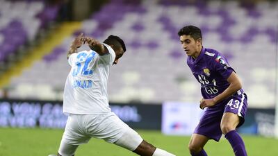 Al Ain, right, lost to Dibba to bow out of Arabian Gulf Cup. Courtesy AGL