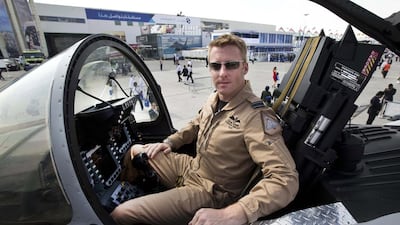 Flight Lieutenant Jamie Norris said the Eurofighter Typhoon is the “easiest jet” he has ever flown. Antonie Robertson/The National