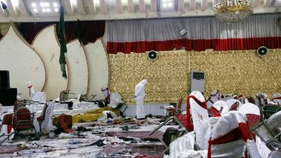 A view of the destruction at the scene of the suicide bomb attack in Kabul, Afghanistan.EPA