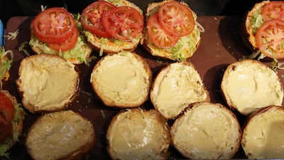Free beef burgers were distributed to celebrate the launch. Pawan Singh/The National