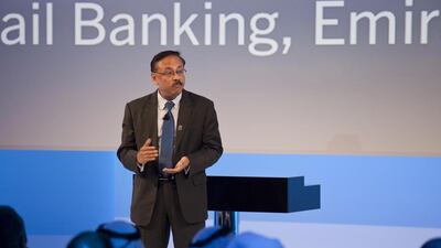 Suvo Sarkar, the general manager of retail banking at Emirates NBD, says demand for new personal loans and vehicle loans has dropped by up to 25 per cent year-on-year. Razan Alzayani / The National