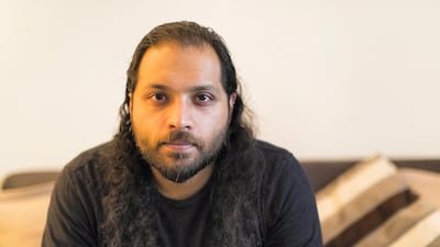 Sandeep Sequeira a singer-songwriter at his home studio in the Al Raffa area of Bur Dubai in Dubai. Christopher Pike / The National