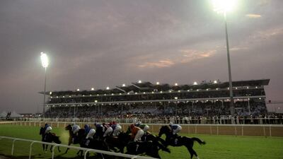 Nad Al Sheba racecourse shown during the fourth running of the Dubai World Cup in 1999. Julian Herbert / Allsport