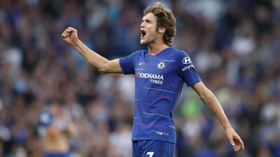 Marcos Alonso has helped Chelsea win a Premier League title and FA Cup in his two years at the club. AFP