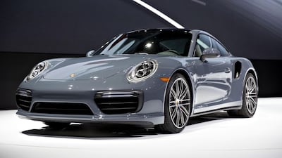 Porsche's 911 Turbo takes the number nine placing. Bloomberg