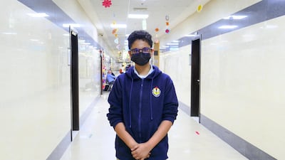 Pupil Mazen Mahmoud poses for the camera.