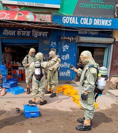 The aftermath of the gas leak in the Giaspura area of Ludhiana, northern India. AP