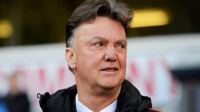 Manchester United manager Louis van Gaal observes his team during their goalless draw with Tottenham Hotspur on Sunday in the Premier League at White Hart Lane. Michael Regan / Getty Images / December 28, 2014
