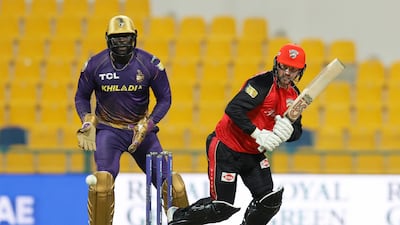 Colin Munro of Desert Vipers bats during the match against Abu Dhabi Knight Riders. ILT20 / CREIMAS