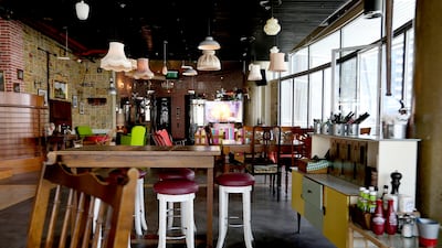 The Scene restaurant in Pier 7 in Dubai Marina is popular for British classics, from fish and chips to roast dinners. Pawan Singh / The National