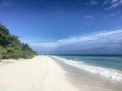 A deserted tourist beach on the Maldives island of Ukulhas. Farah Andrews / The National