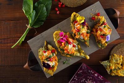 Palak patta chaat is on Punjab Grill's special Independence Day menu. Punjab Grill