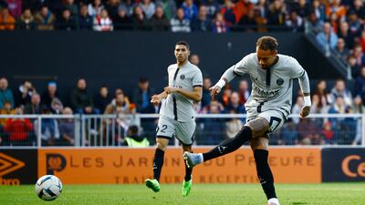 Neymar scores for PSG. Reuters