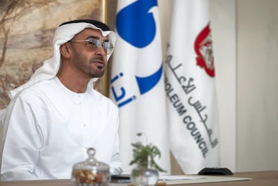 Sheikh Mohamed bin Zayed, Crown Prince of Abu Dhabi and Deputy Supreme Commander of the Armed Forces, personally thanked the families of frontline workers who lost their lives battling the pandemic. Hamed Al Mansoori / Ministry of Presidential Affairs
